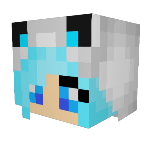 kelsealae Minecraft avatar head, 3D render