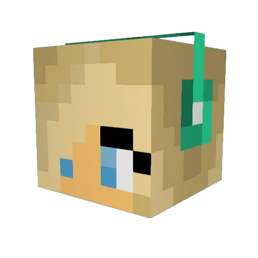 kelseyrocks Minecraft avatar head, 3D render