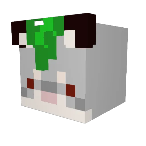 kelsieum Minecraft avatar head, 3D render