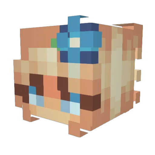kelsiew04 Minecraft avatar head, 3D render