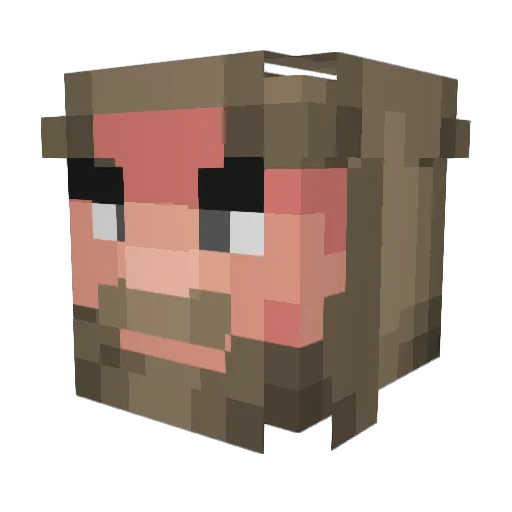 kelsior Minecraft avatar head, 3D render