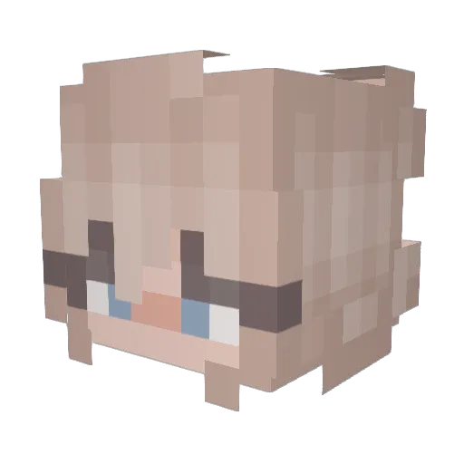 kely7610 Minecraft avatar head, 3D render
