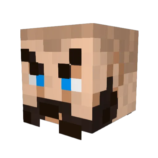 kelzeroth Minecraft avatar head, 3D render