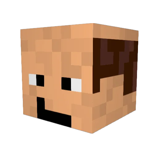 kemka Minecraft avatar head, 3D render