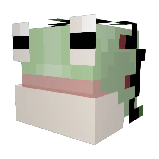 kemme Minecraft avatar head, 3D render
