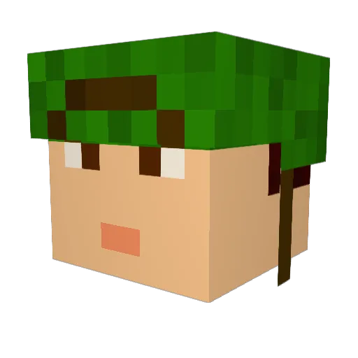 kempodudex2 Minecraft avatar head, 3D render