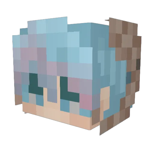 kemsst Minecraft avatar head, 3D render