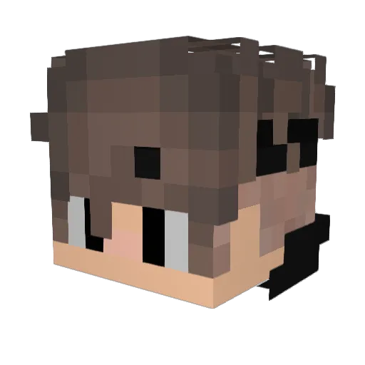 ken777cs Minecraft avatar head, 3D render