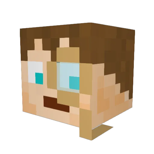 kenOBIsebfna Minecraft avatar head, 3D render