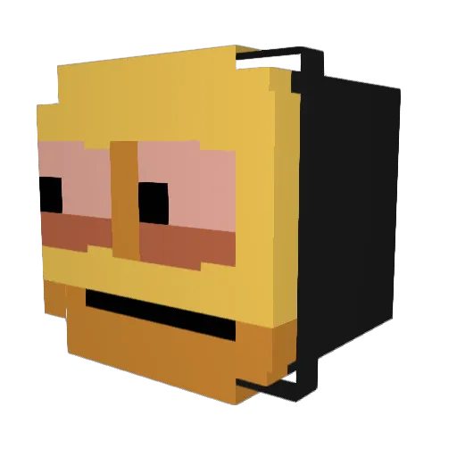 kenZZen Minecraft avatar head, 3D render