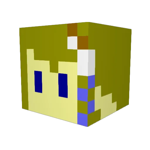 ken_ken Minecraft avatar head, 3D render