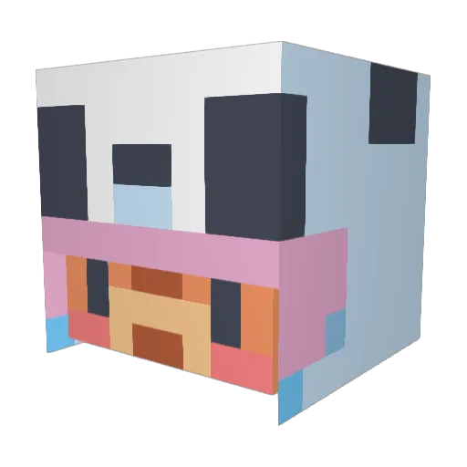 kendricks Minecraft avatar head, 3D render