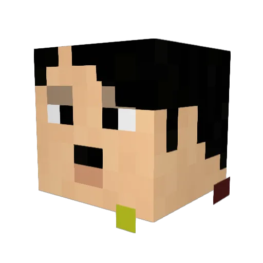 keng_huo Minecraft avatar head, 3D render