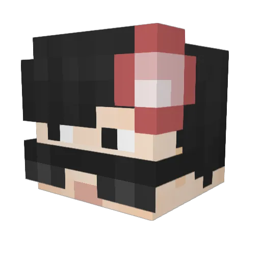 kengdiege Minecraft avatar head, 3D render