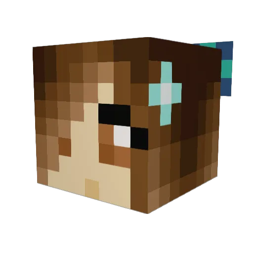 kenhatta Minecraft avatar head, 3D render