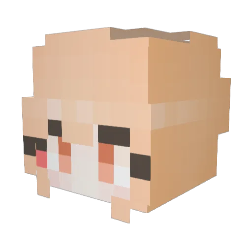 keniff Minecraft avatar head, 3D render
