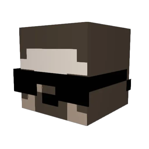 keniu Minecraft avatar head, 3D render