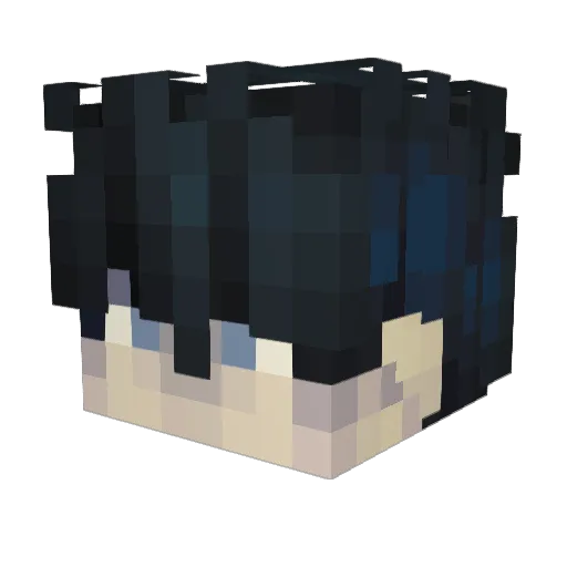 kenjawow Minecraft avatar head, 3D render
