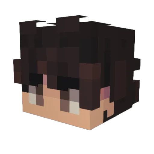 kenjisbalhaar Minecraft avatar head, 3D render