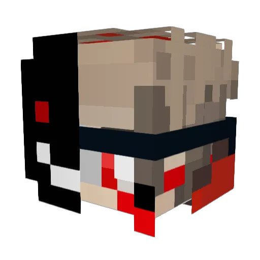 kenjismet Minecraft avatar head, 3D render