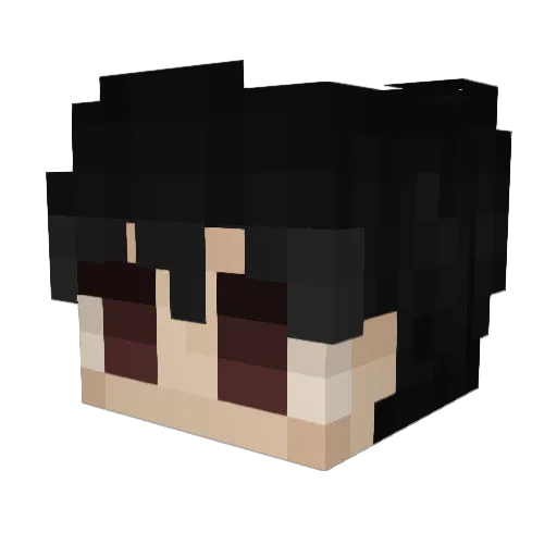 kenkanashi Minecraft avatar head, 3D render