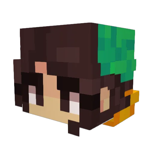 kenkenJP Minecraft avatar head, 3D render