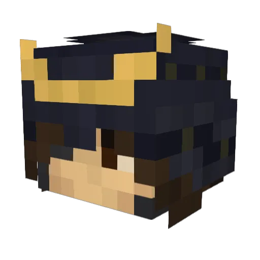 kenluck Minecraft avatar head, 3D render