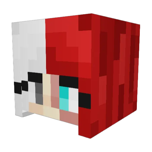 kenmqi Minecraft avatar head, 3D render