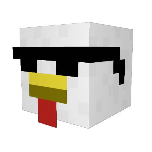 kenneth_is_a_qt Minecraft avatar head, 3D render