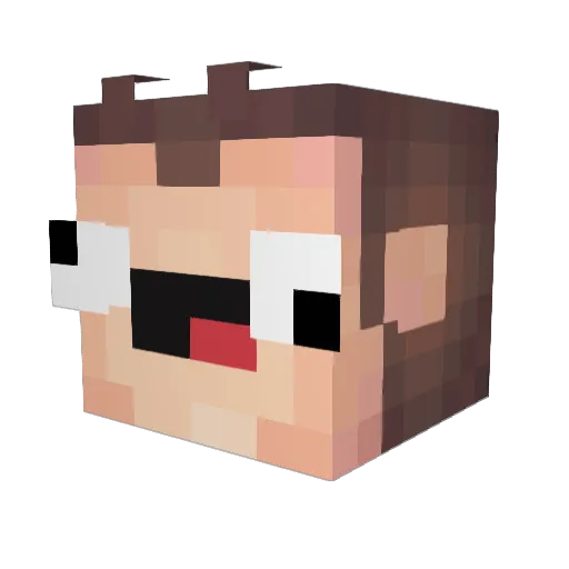 kenneththegod Minecraft avatar head, 3D render