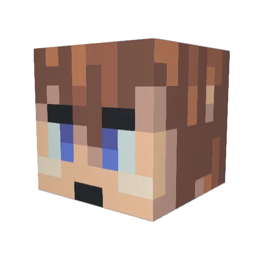 kennkamaru Minecraft avatar head, 3D render