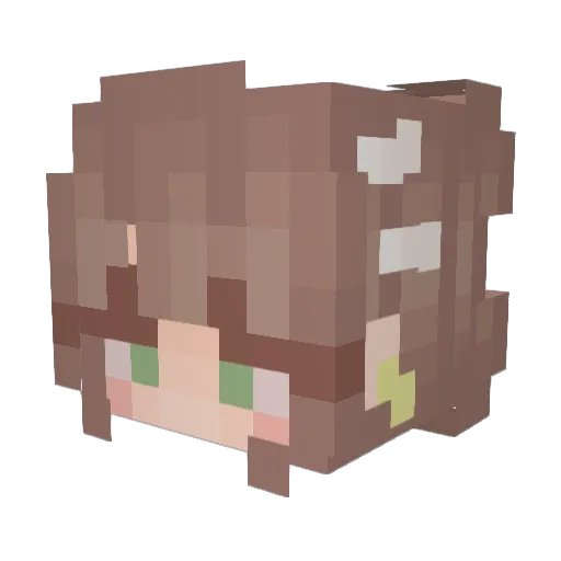 kennnna Minecraft avatar head, 3D render