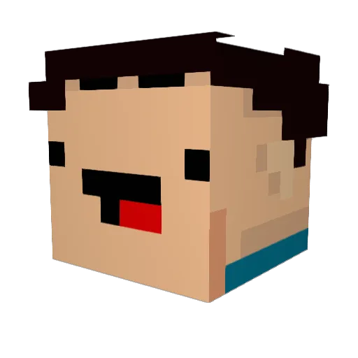 kenny______ Minecraft avatar head, 3D render