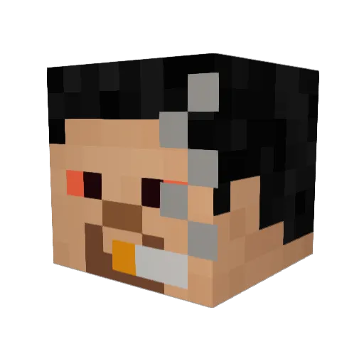 kenny_the_third Minecraft avatar head, 3D render