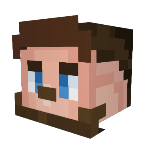 kennykillerX Minecraft avatar head, 3D render