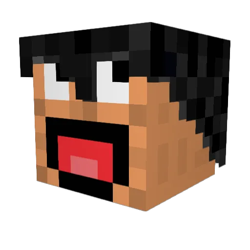 kennylky Minecraft avatar head, 3D render