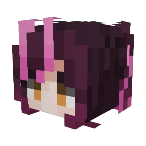 kenriyu Minecraft avatar head, 3D render
