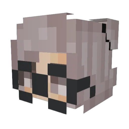 kenro66_crazy Minecraft avatar head, 3D render