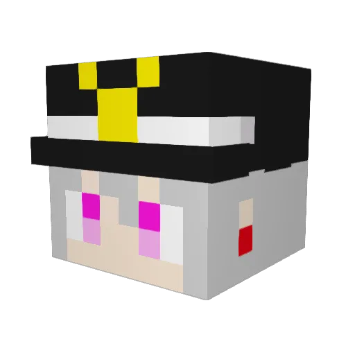 kenroo Minecraft avatar head, 3D render