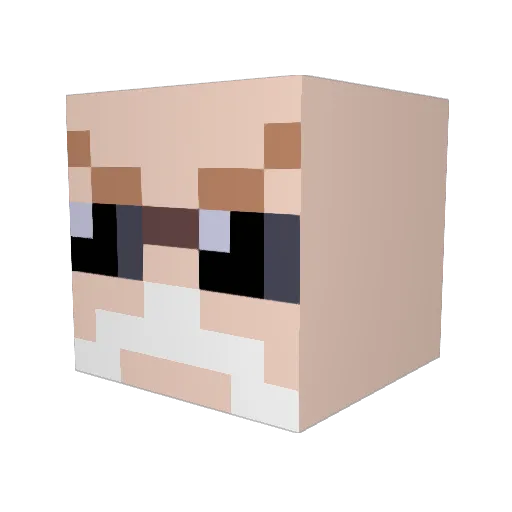 kensAnsAn Minecraft avatar head, 3D render