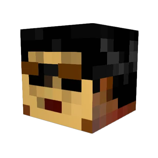 kentego Minecraft avatar head, 3D render
