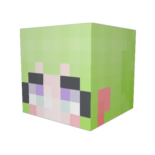 kentoooooooooooo Minecraft avatar head, 3D render