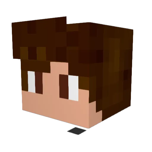 kentpalmtrees Minecraft avatar head, 3D render
