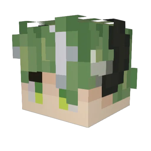 kenyookii Minecraft avatar head, 3D render
