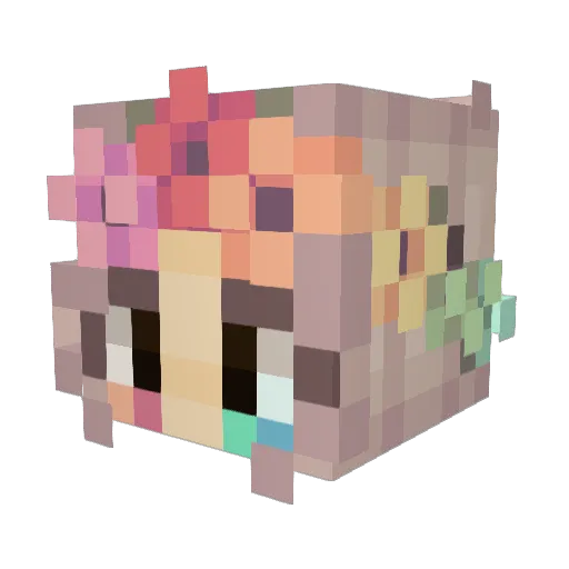 kenziewacker Minecraft avatar head, 3D render