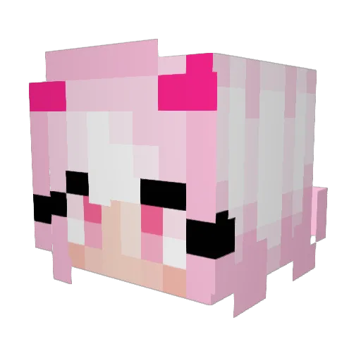 kenzkingdom Minecraft avatar head, 3D render