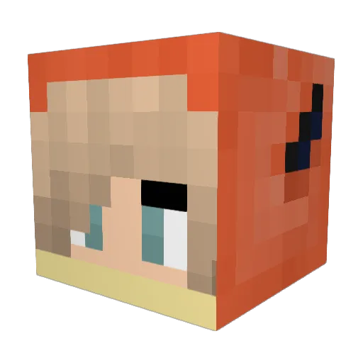 kenzle Minecraft avatar head, 3D render