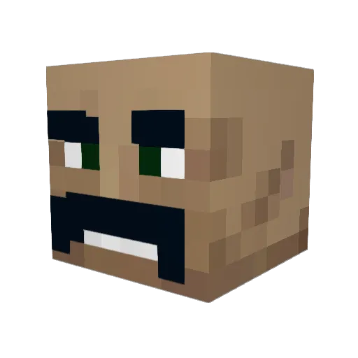 kenzojustice Minecraft avatar head, 3D render