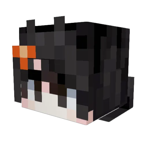 keomikan Minecraft avatar head, 3D render