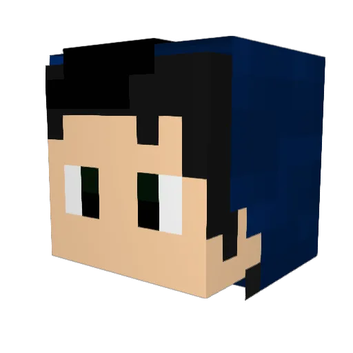 kephung Minecraft avatar head, 3D render
